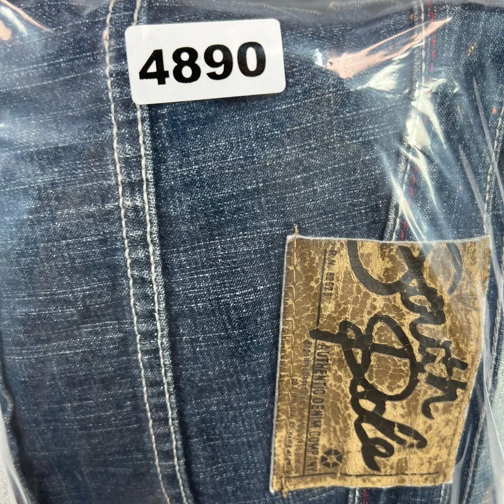 Vintage Y2K Southpole Baggy Jeans Mens 34 Blue Distressed Faded Patches Hip Hop